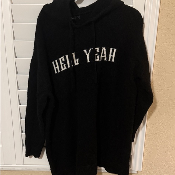 TORRID LOVESICK Black 'Hell Yeah' Hoodie Sweater 2x - Picture 1 of 4